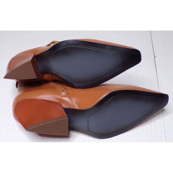 🆕FRANCO SARTO Amber Western Inspired Zip Bootie Ankle Boot 8 Brown - Picture 16 of 16